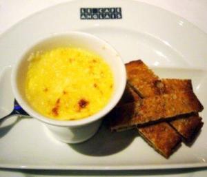 parmesan custard with anchovy toast