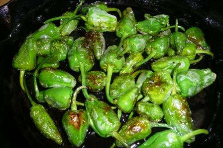 cooking Pimientos de Padron