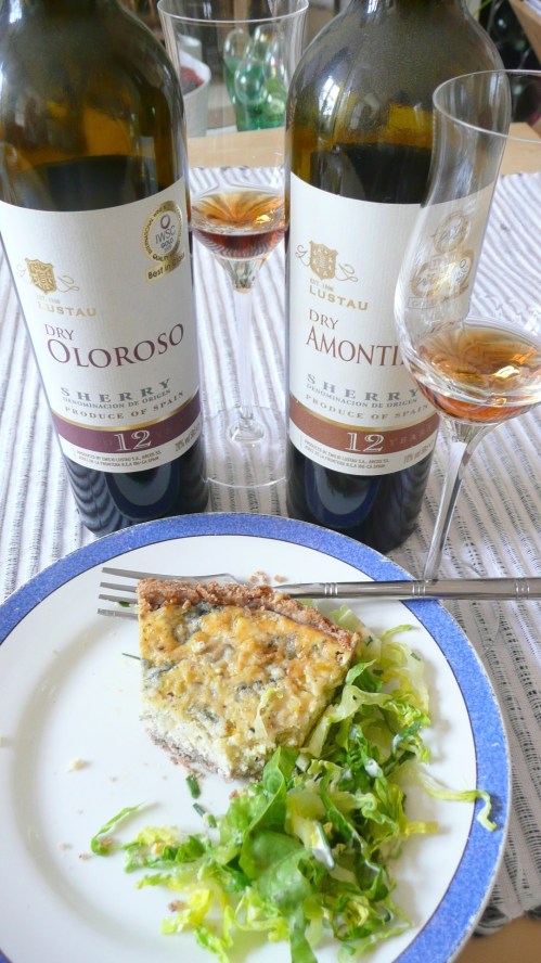 stilton celery tart walnut crust